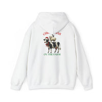 Weihnachtliches Unisex-Kapuzensweatshirt aus schwerem Mischgewebe
