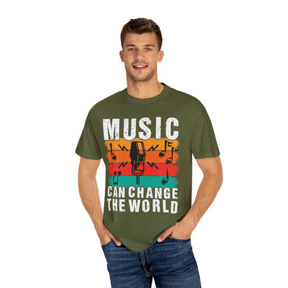 (Música)Camiseta unisex teñida en prenda
