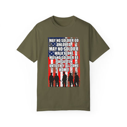 Militärisches Unisex-T-Shirt, stückgefärbt