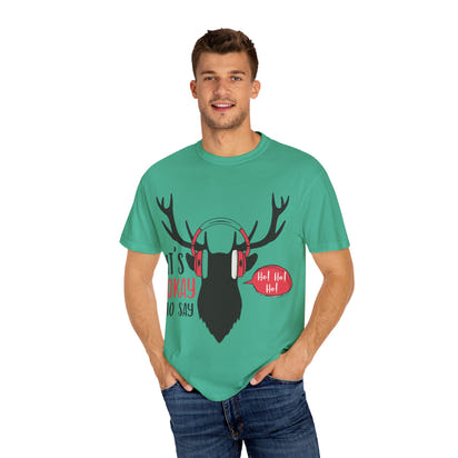Weihnachtliches Unisex-T-Shirt, stückgefärbt 1