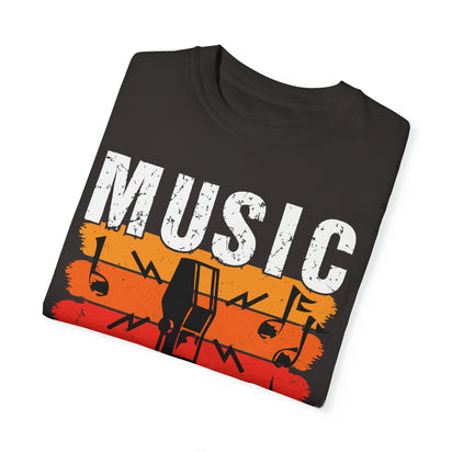 (Música)Camiseta unisex teñida en prenda
