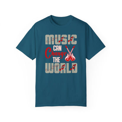 (Música)Camiseta unisex teñida en prenda