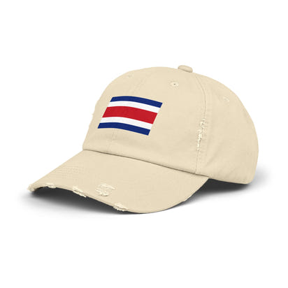 Retro-Cap mit Flaggenmotiv im Used-Look | Unisex-Cap mit Costa-Rica-Motiv – perfekt für Freizeit, Outdoor-Abenteuer, Sommerfeste, Reisen und als Geschenk für Sie und Ihn