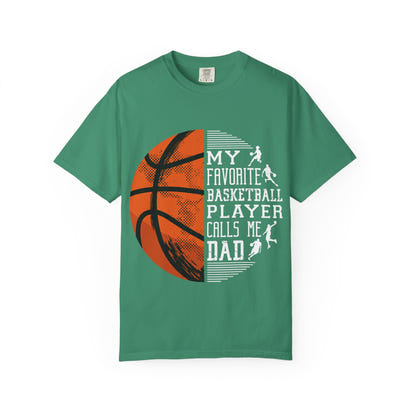 Mein Lieblingsbasketballspieler nennt mich Papa – T-Shirt, Unisex-Sportshirt, Geschenk für sportbegeisterte Väter, Vatertag, Basketball-Fan-Shirt