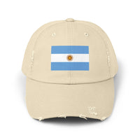 Stylische Unisex-Kappe im Used-Look mit argentinischer Flagge – Lässige Mütze, Modeaccessoire, Geschenkidee, Reisebegleiter, Fanartikel