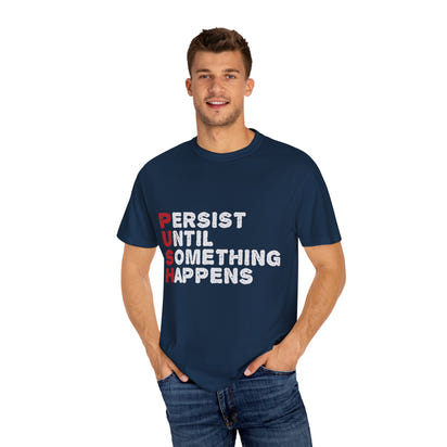 Unisex-T-Shirt aus stückgefärbtem Material