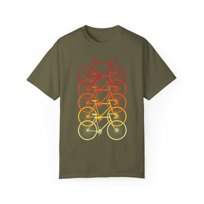 Unisex-Fahrrad-T-Shirt, stückgefärbt