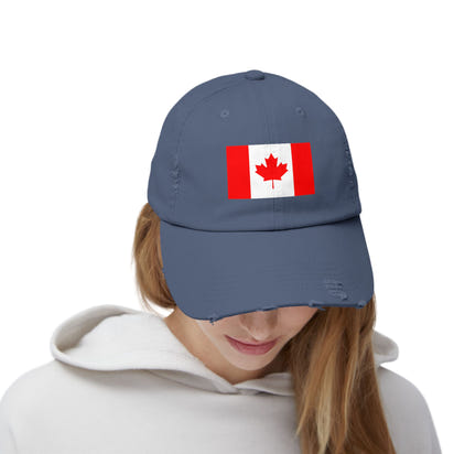 Unisex-Kappe mit abgenutztem Kanada-Flaggenmuster, lässige Mütze für Outdoor-Abenteuer, Fanartikel zum kanadischen Nationalstolz, Geschenkidee zum Canada Day, stylisches Sommeraccessoire