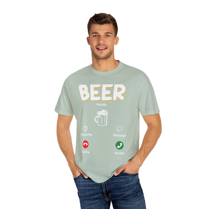 Unisex-T-Shirt mit Alkohol-Motiv, stückgefärbt