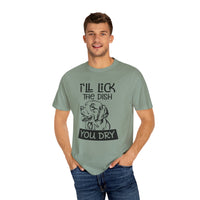 Unisex-T-Shirt aus stückgefärbtem Material