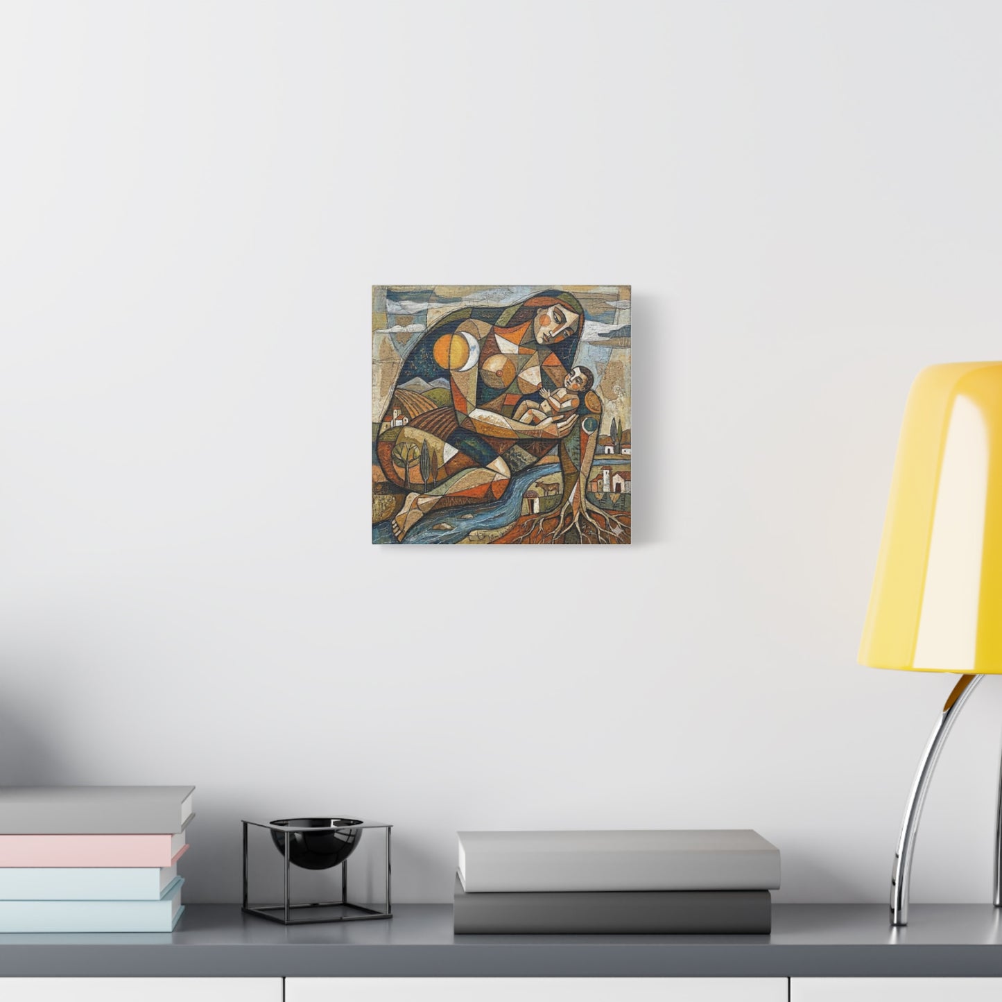 Abstract Mother and Child Matte Canvas Wall Art — Stretched 1.25"