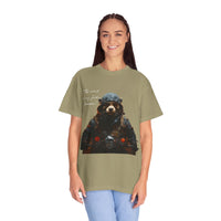 Camiseta unisex teñida con toque artístico (moto)