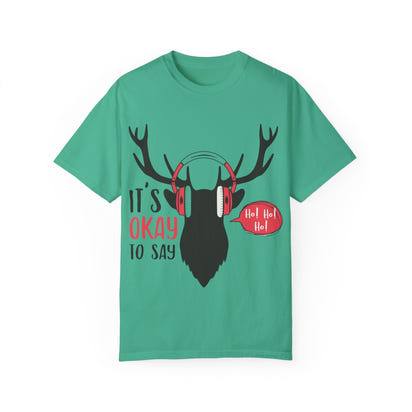 Weihnachtliches Unisex-T-Shirt, stückgefärbt 1