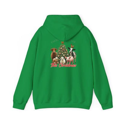Weihnachtliches Unisex-Kapuzensweatshirt aus schwerem Mischgewebe 2