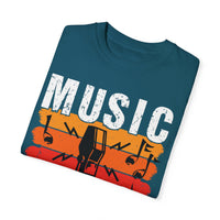 (Música)Camiseta unisex teñida en prenda
