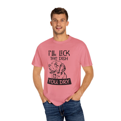 Unisex-T-Shirt aus stückgefärbtem Material