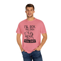 Unisex-T-Shirt aus stückgefärbtem Material