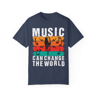 (Música)Camiseta unisex teñida en prenda