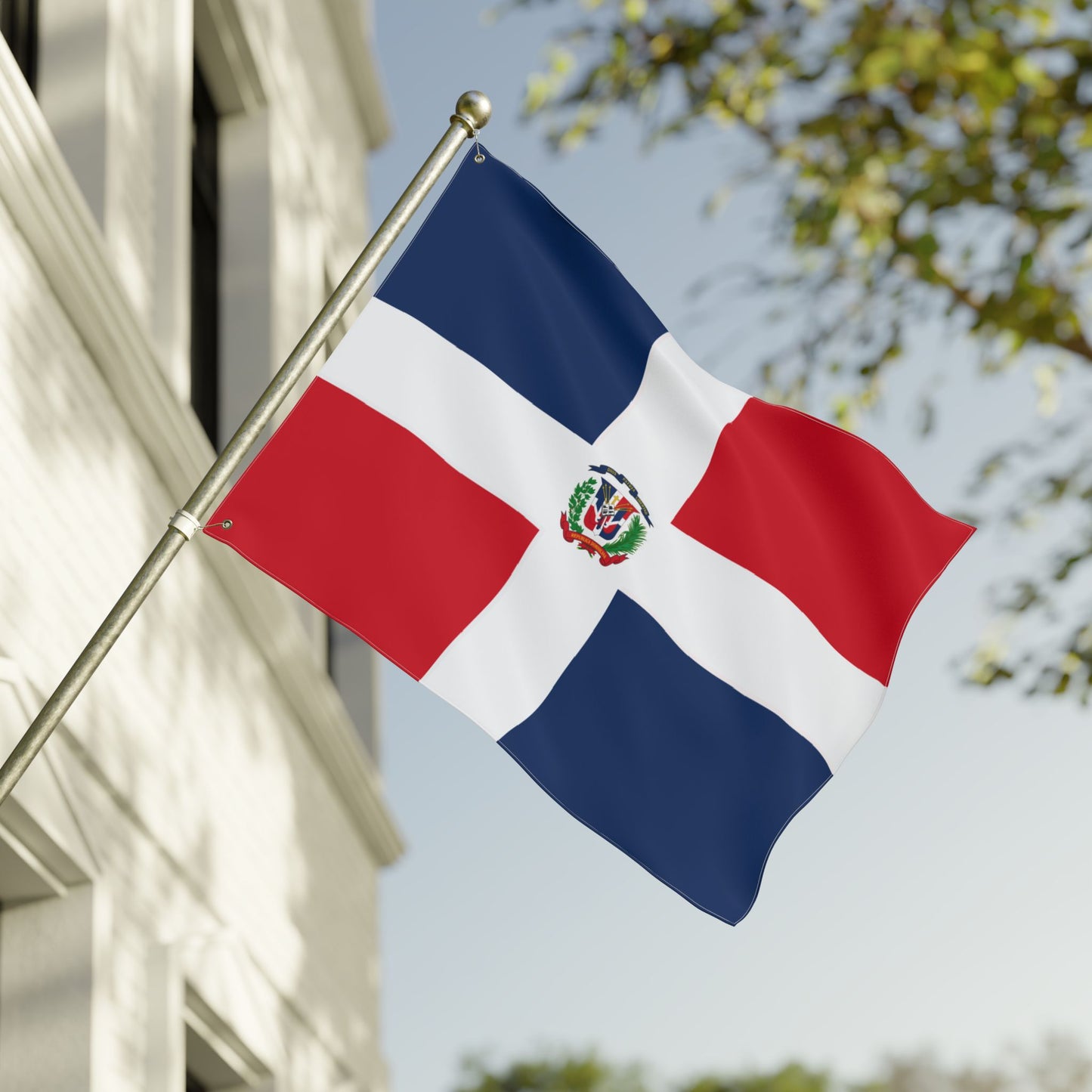 Bandera de República Dominicana de doble cara, decoración de exteriores, barbacoa de verano, orgullo nacional, hogar y jardín, eventos deportivos, regalos