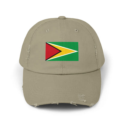 Guyanese Pride Distressed Cap | Unisex Flag Hat for Festivals, Sports, Casual Wear, Gifts, and Celebrations