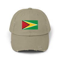 Guyanese Pride Distressed Cap | Unisex Flag Hat for Festivals, Sports, Casual Wear, Gifts, and Celebrations