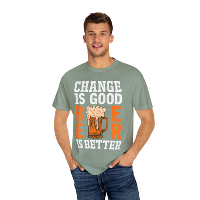 Unisex-T-Shirt aus stückgefärbtem Material