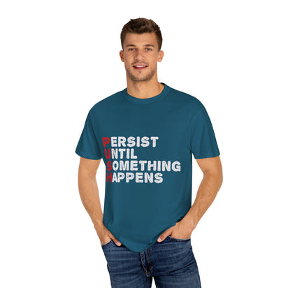Unisex-T-Shirt aus stückgefärbtem Material