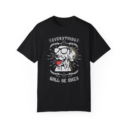 Unisex-T-Shirt aus stückgefärbtem Material