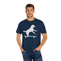 Unisex-T-Shirt aus stückgefärbtem Material