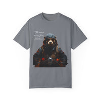 Camiseta unisex teñida con toque artístico (moto)