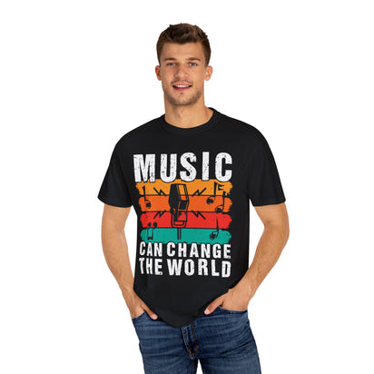 (Música)Camiseta unisex teñida en prenda