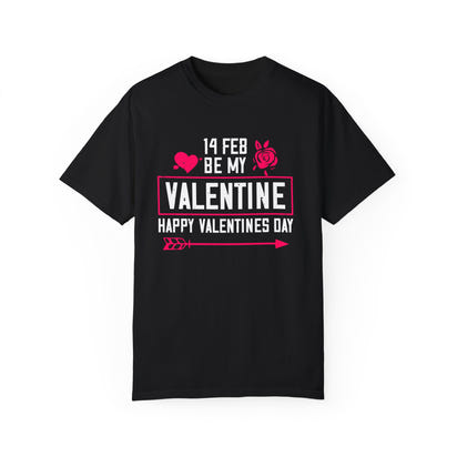 (Valentinstag) Unisex-T-Shirt aus stückgefärbtem Material