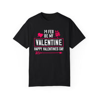(Valentinstag) Unisex-T-Shirt aus stückgefärbtem Material