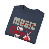 (Música)Camiseta unisex teñida en prenda