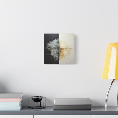 Moderne abstrakte Wandkunst – Matte Leinwand 30 x 30 cm – Zeitgenössische Wohndekoration