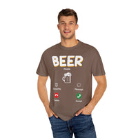 Unisex-T-Shirt mit Alkohol-Motiv, stückgefärbt