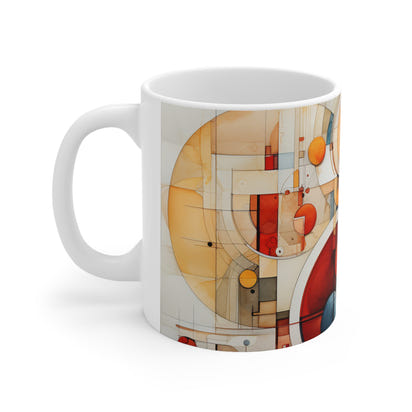 Taza de cerámica con toque artístico de 11 oz