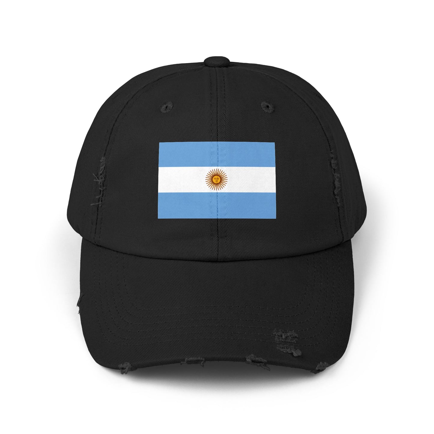 Stylische Unisex-Kappe im Used-Look mit argentinischer Flagge – Lässige Mütze, Modeaccessoire, Geschenkidee, Reisebegleiter, Fanartikel