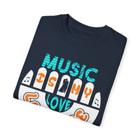 (Música)Camiseta unisex teñida en prenda