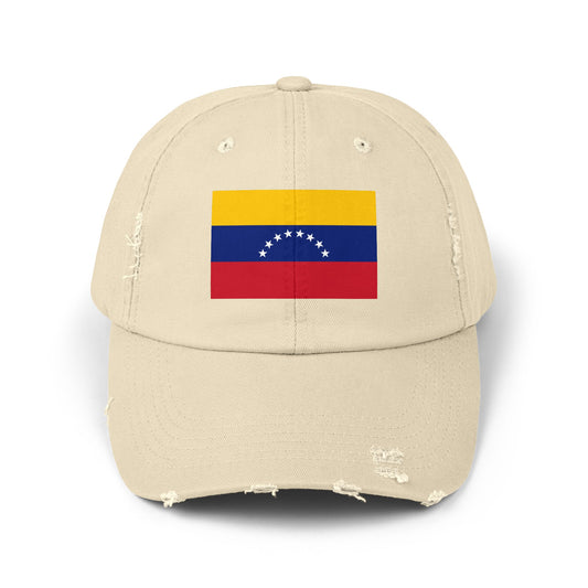 Venezuela-Flagge-Cap im Used-Look, lässige Mütze, Unisex-Vintage-Cap, patriotisches Accessoire, Sommermode, Geschenk für Reisende