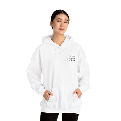Weihnachtliches Unisex-Kapuzensweatshirt aus schwerem Mischgewebe