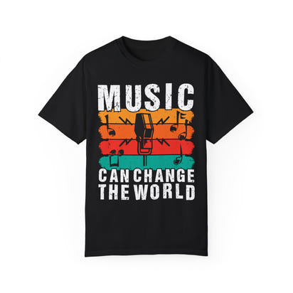 (Música)Camiseta unisex teñida en prenda