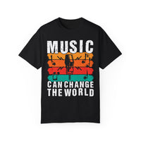 (Música)Camiseta unisex teñida en prenda