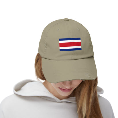 Retro-Cap mit Flaggenmotiv im Used-Look | Unisex-Cap mit Costa-Rica-Motiv – perfekt für Freizeit, Outdoor-Abenteuer, Sommerfeste, Reisen und als Geschenk für Sie und Ihn