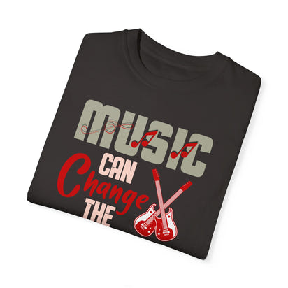 (Música)Camiseta unisex teñida en prenda