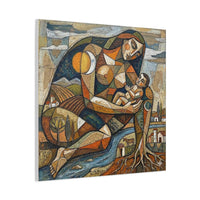 Abstract Mother and Child Matte Canvas Wall Art — Stretched 1.25"