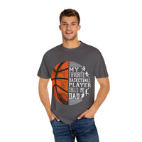 Mein Lieblingsbasketballspieler nennt mich Papa – T-Shirt, Unisex-Sportshirt, Geschenk für sportbegeisterte Väter, Vatertag, Basketball-Fan-Shirt