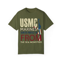Camiseta unisex militar teñida en prenda
