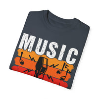 (Música)Camiseta unisex teñida en prenda