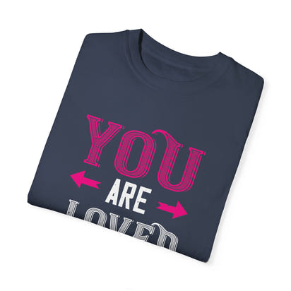 (Valentinstag) Unisex-T-Shirt aus stückgefärbtem Material